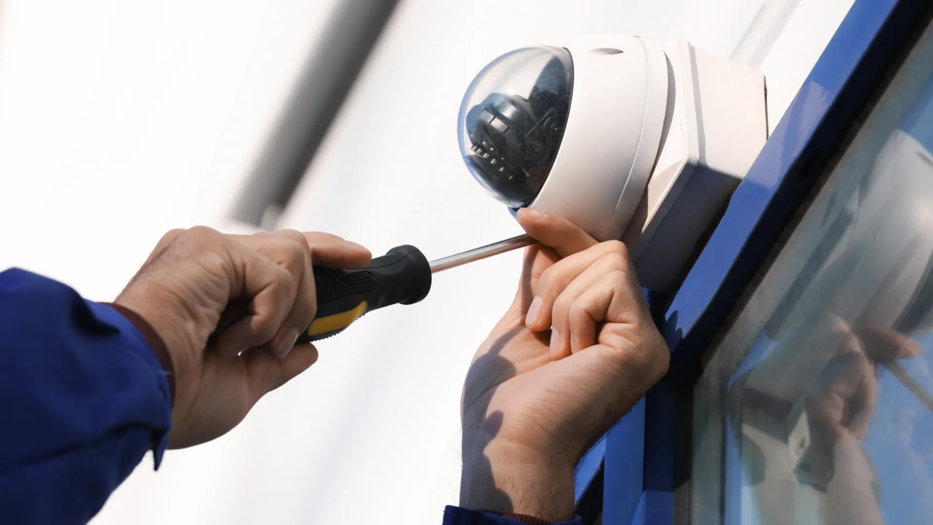 Security camera and access control installation